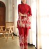 Crimson-Leaf Floral-Co-Ord-Set-for-Women